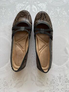 Naturalizer Gogetter Snake-Print Ballet Flats Brown/Black Women’s Size 10M Shoes